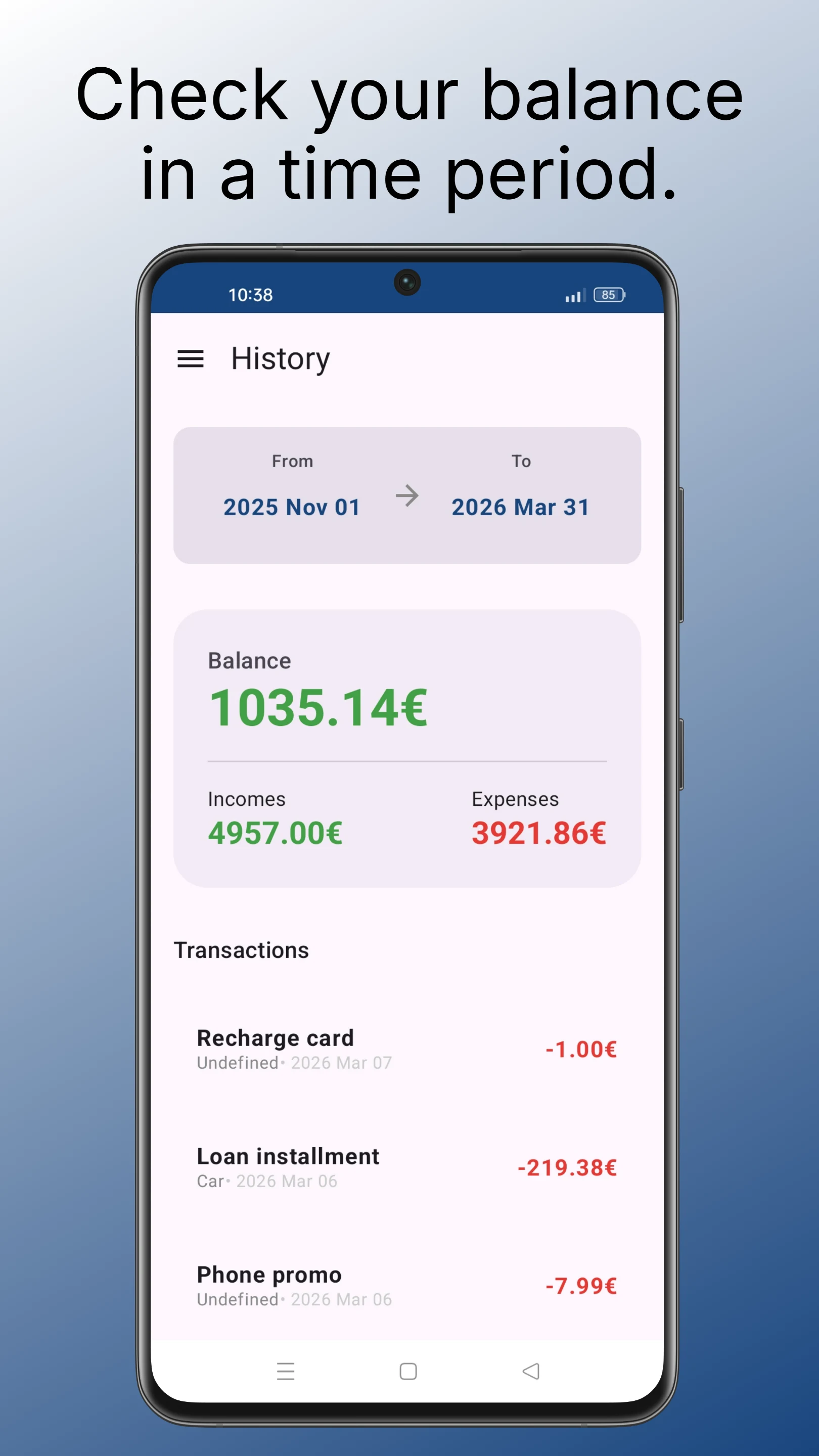 Easy Money Tracker screenshot